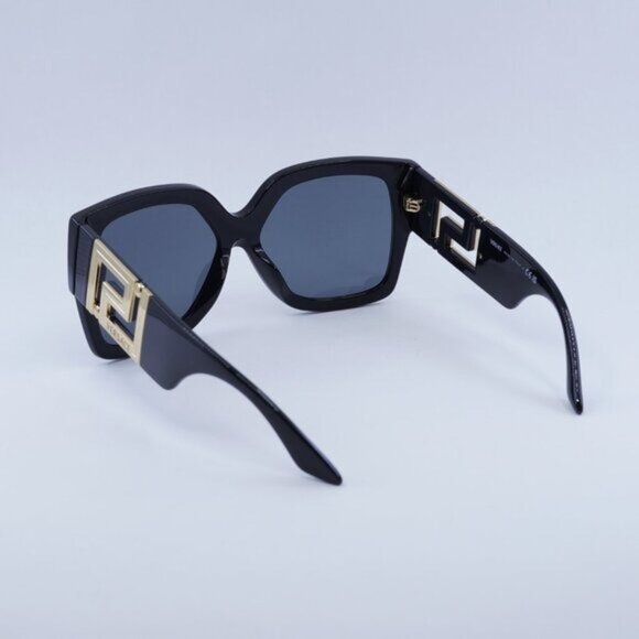 Versace VE4402 GB1/87 Sunglasses Black Square Frame, Dark Grey Lenses - Picture 11 of 12